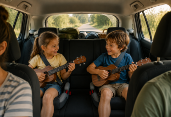 Ukulele v autě