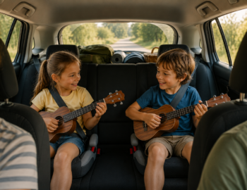 Ukulele v autě